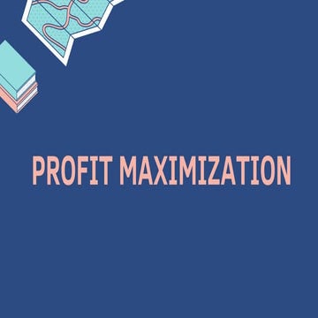 PROFIT MAXIMIZATION