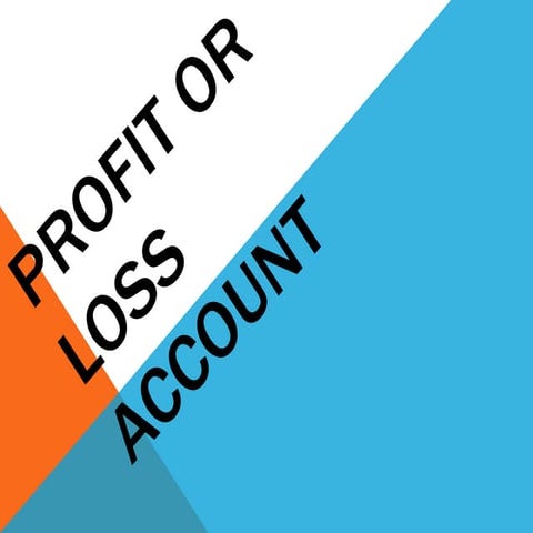 Upper Secondary Principles of Account-Profit or loss account