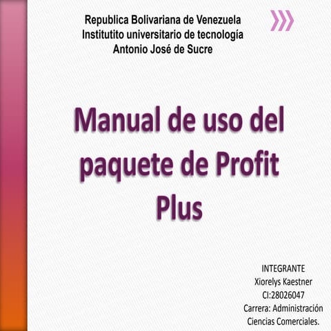 Presentacion de profit plus contabilidad | PPTX