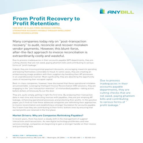 [Whitepaper] From Profit Recovery To Retention 