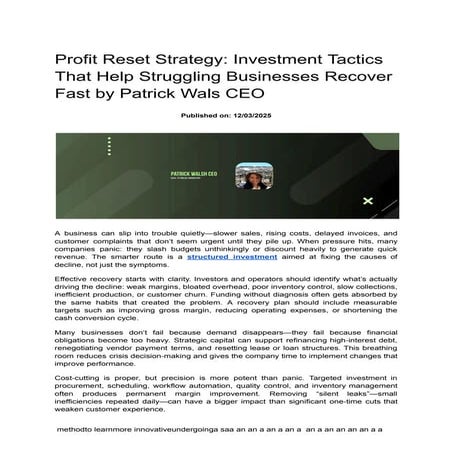 Increasing Profits | PPT