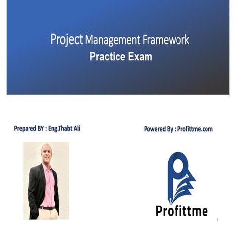 Profittme pmp framweork questions