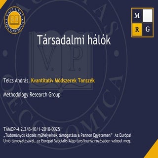 Társadalmi hálók bevezető előadás