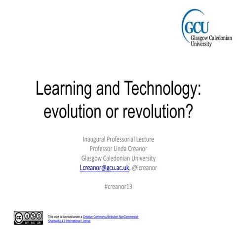 Professorial lecture learning and technology_nov13_open