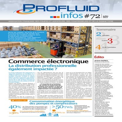 PROFLUID Infos N°72 - Juillet 2015