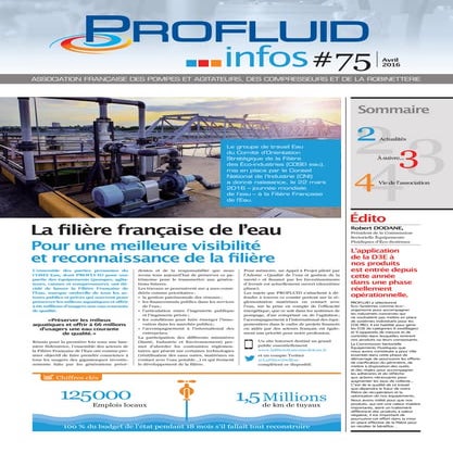 PROFLUID Infos Numéro 75 - Avril 2016