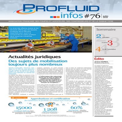 PROFLUID Infos Numéro 76 - Juillet 2016