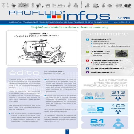 PROFLUID INFOS N°70 - Janvier 2015