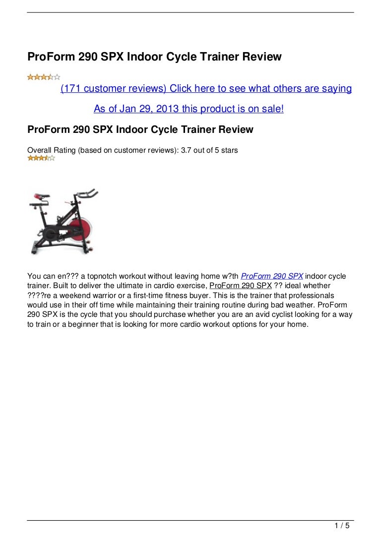 proform 290 spx price