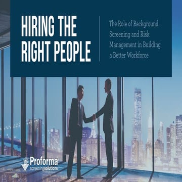 Hiring the Right People