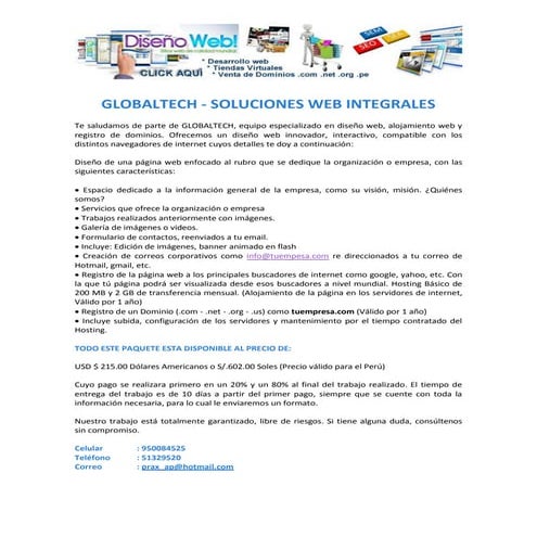 Proforma web | PDF