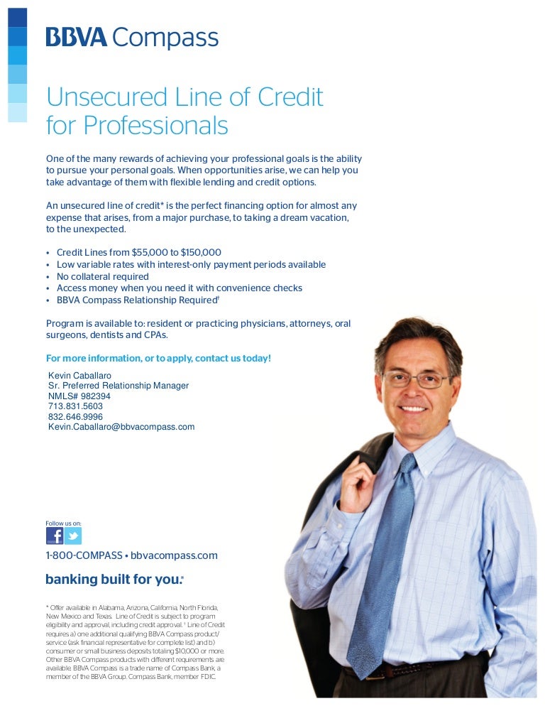 Unsecured Line of Credit for Physicians, Attorneys and CPAs