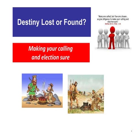 Realizing your personal destiny and call in Christ by Prof Thio - 19/11/11