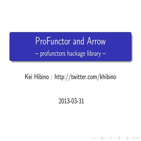 Profunctor and Arrow