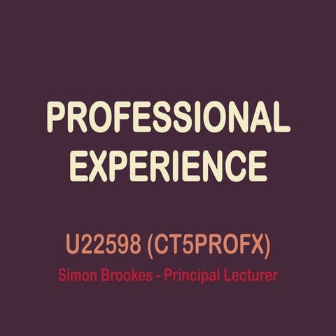 PROFX Introduction - Simon Brookes