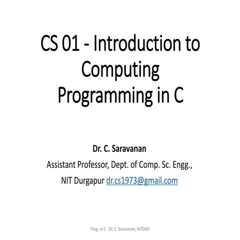 Prog lang-c | PPT