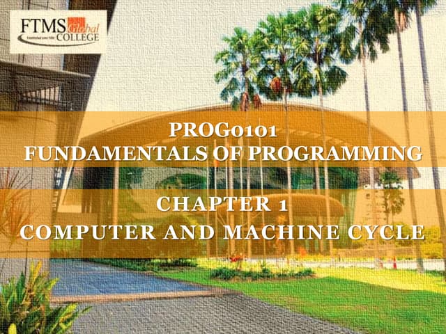 Fundamentals of Programming Chapter 1