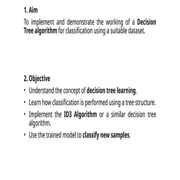 Decision Tree - ID3 | PPTX