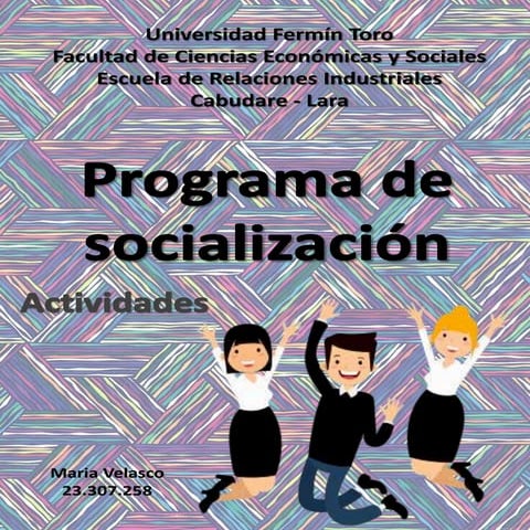 Programa de socialización Actividades | PPTX
