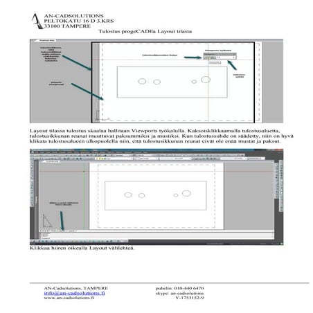 ProgeCAD tulostus layout tilasta | DOC
