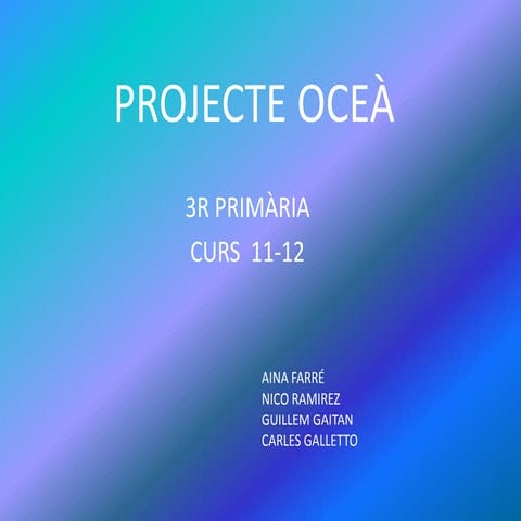 Progecte oceà. aina, nico r, guillem, carles galletto