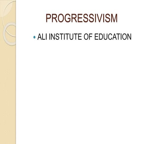 philosophy of education, progressivism