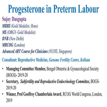 Role of Progesterone in Preterm Labour | PPTX