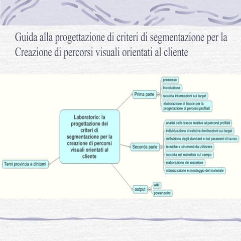 Progettazione dei criteri di segmentazione per la creazione di percorsi visua...