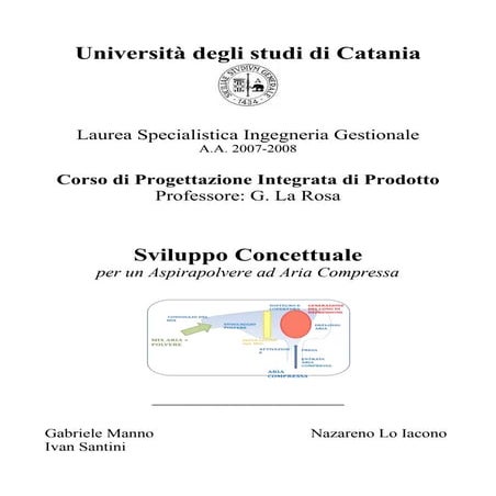 Progettazione Concettuale Per Un Aspirapolvere
