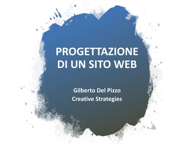 Progettazione di un sito web 2021