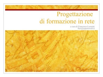 Progettazione Elearning
