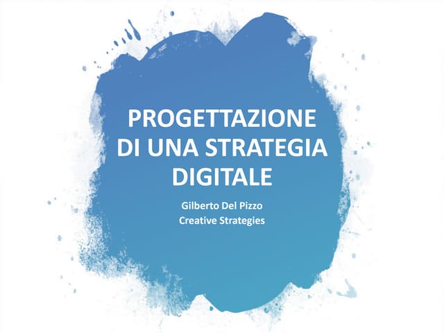 Progettazione strategia digitale 2021