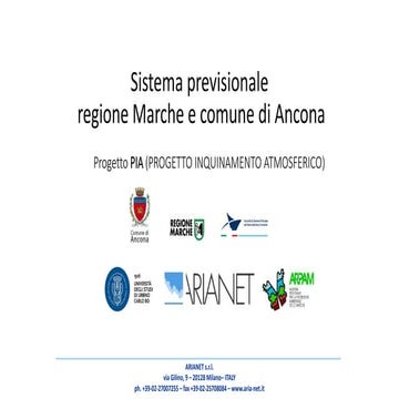 Sistemi di previsione innestati per Regione Marche e comune di Ancona