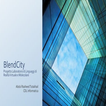 Progetto BlendCity