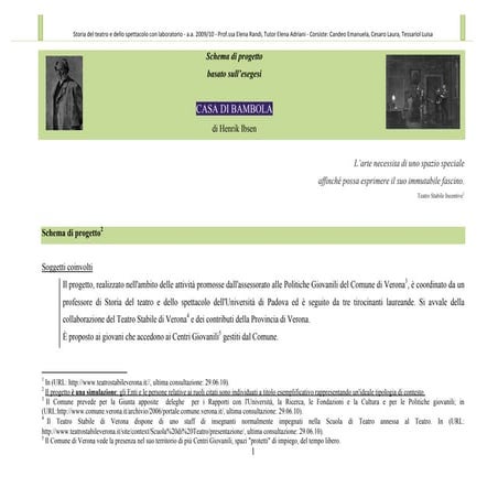 Progetto didattica teatro | PDF