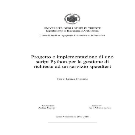 Progetto e implementazione di uno script python per la gestione di ...
