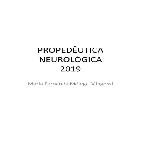 Programa de propedêutica Neurológica