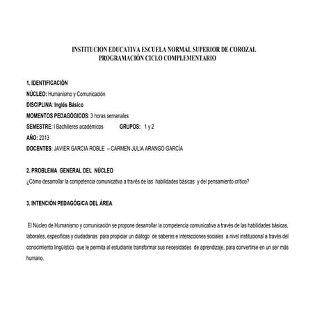 Progr. ingles  basico 2013