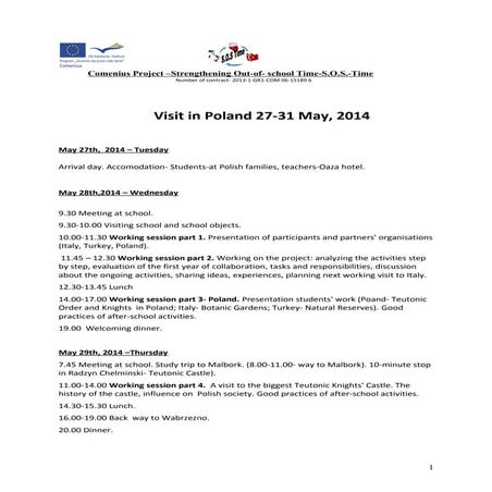 SOS TIME COMENIUS - Mobility program Wąbrzeźno