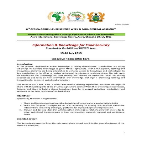RAILS-DONATA side event: Information & Knowledge for Food Security_concept note