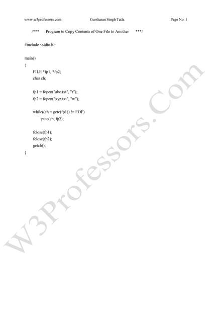 Program to-copy-contents-of-one-file-to-another