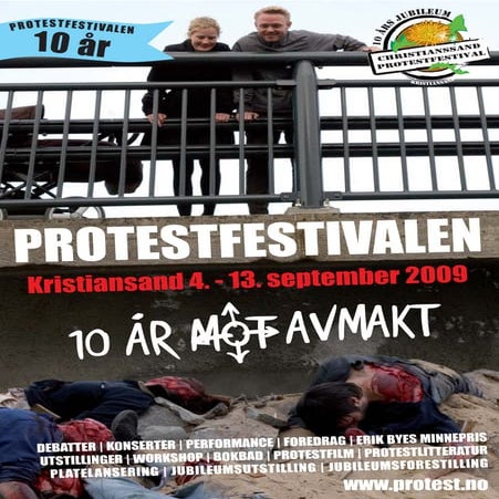 Programblad for Christianssand Protestfestival 2009