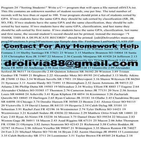 Program 24 Sorting Students Write a C++ program that will open a.pdf