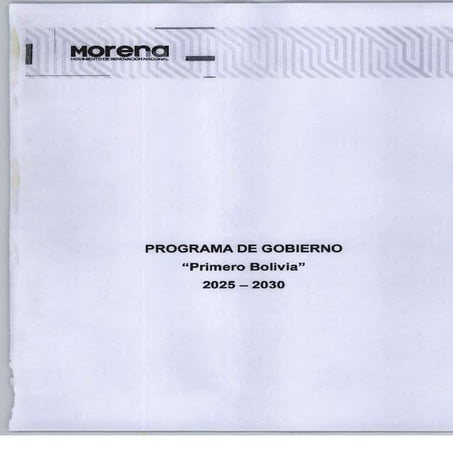 PROGRAMA DE GOBIERNO MORENA ELECCIONES 2025
