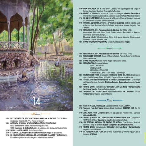 Programa Feria Albacete 2014 - domingo 14 de septiembre