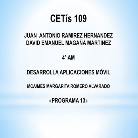 Programa 13