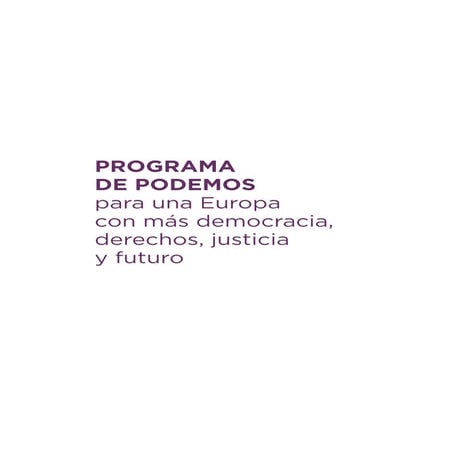 Programa electoral PP elecciones europeas 2024 | PDF