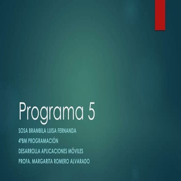 MENU DE PROGRAMACION EN VISUAL BASIC | PPTX