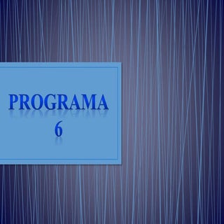PROGRAMA 6