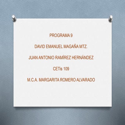 Programa 9